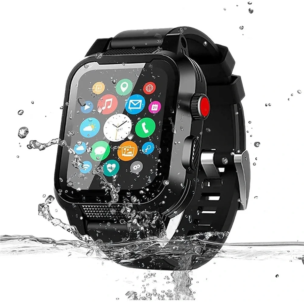 🆕 BAND for Apple Watch Waterproof Case for 38mm Watch Band and Screen Protector
